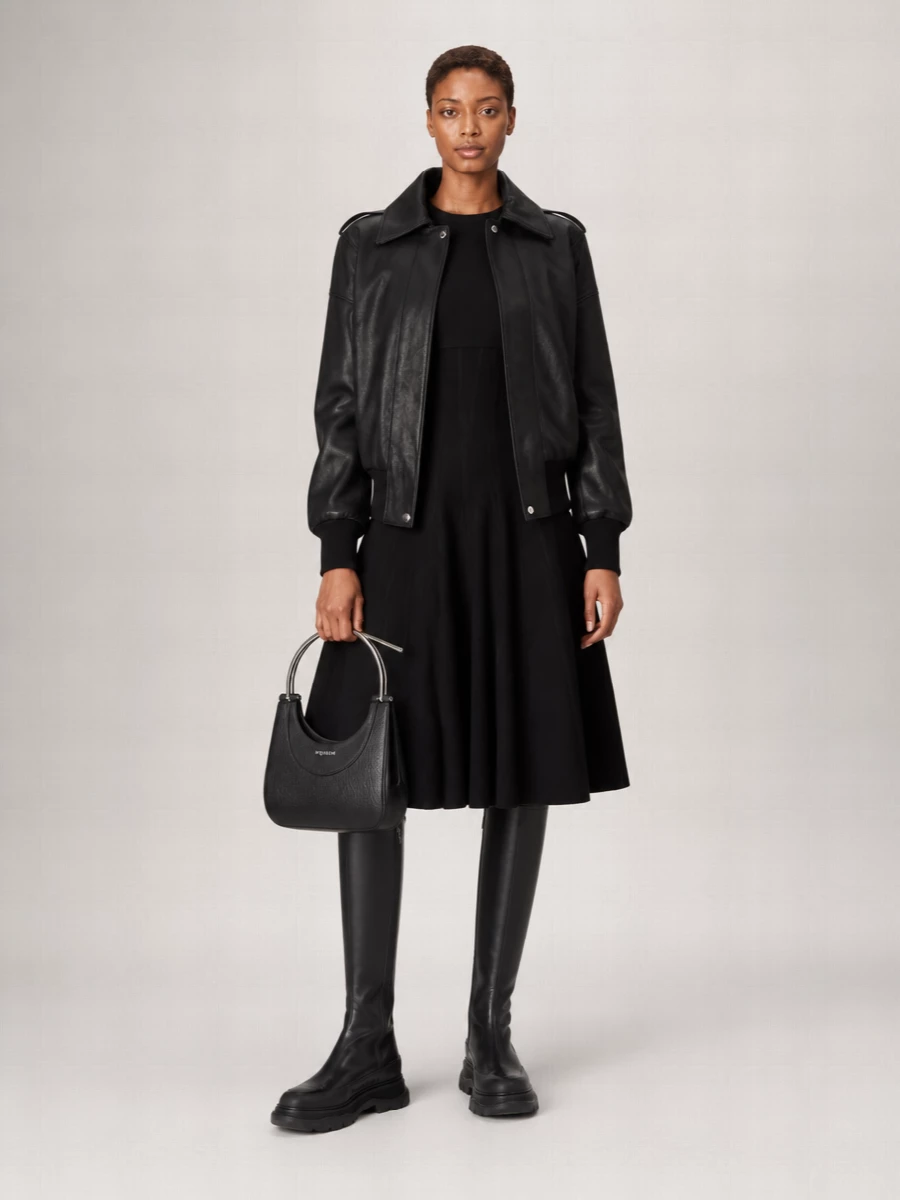 Alexander Mcqueen Leather Oversized Jacket