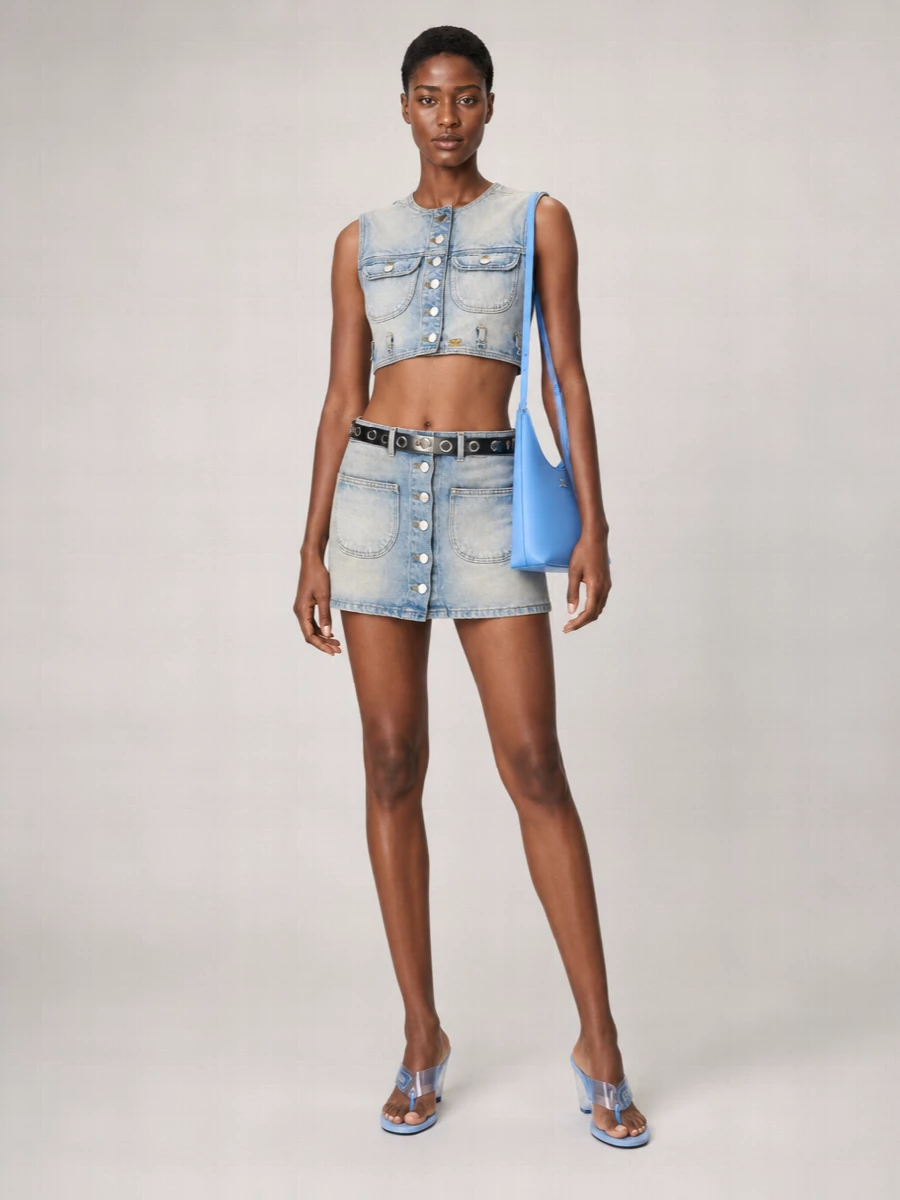 Courrèges Small Leather Cross-Body Bag