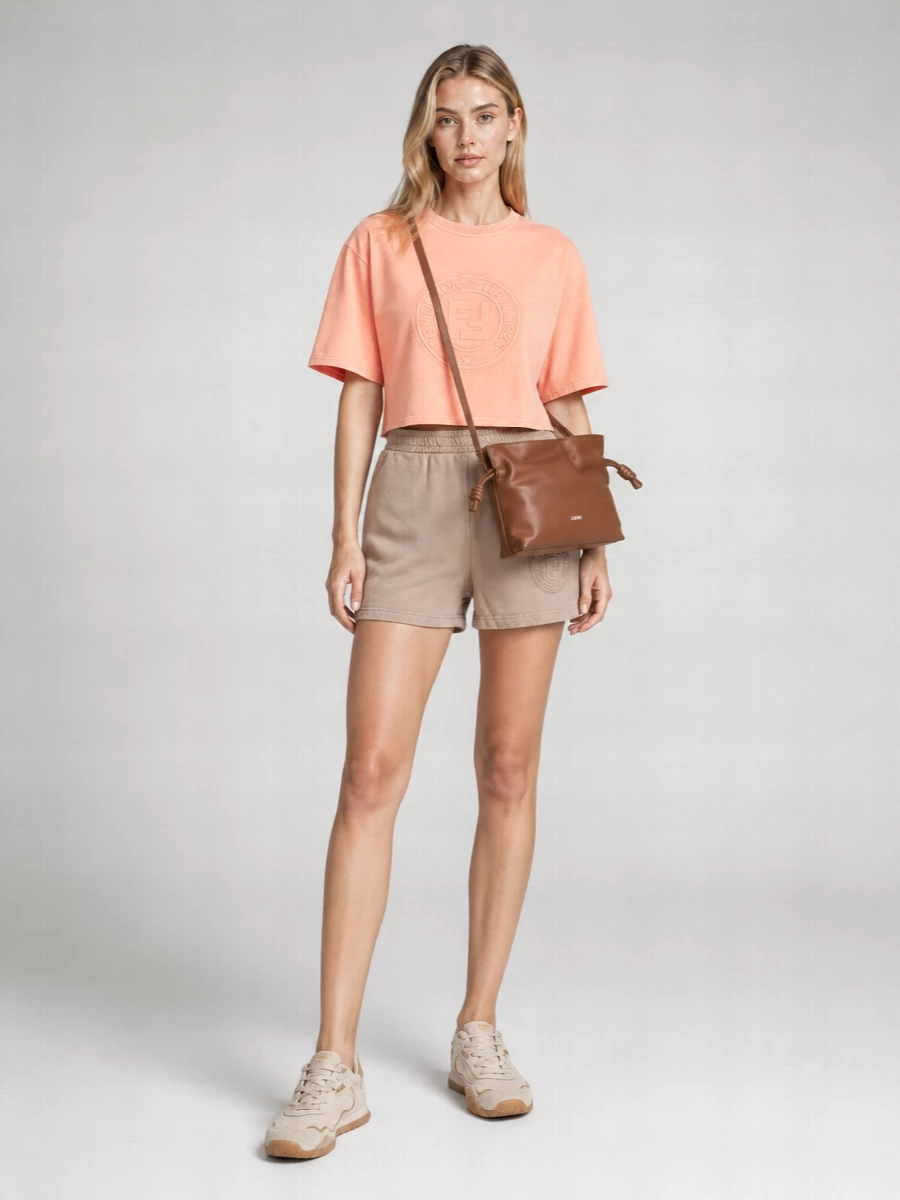 Fendi Cotton Logo-Patch Short-Sleeve T-Shirt