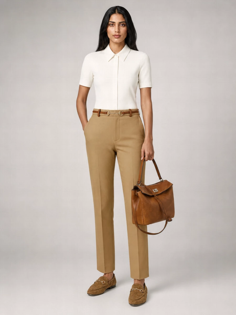 Gucci Cotton Straight-Leg Tailored Trousers