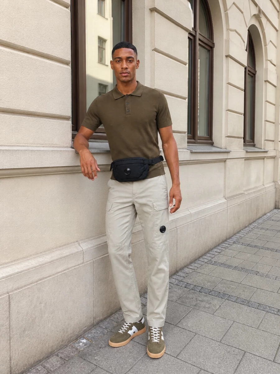 Cp company olive polo cargo shorts hogan sneakers