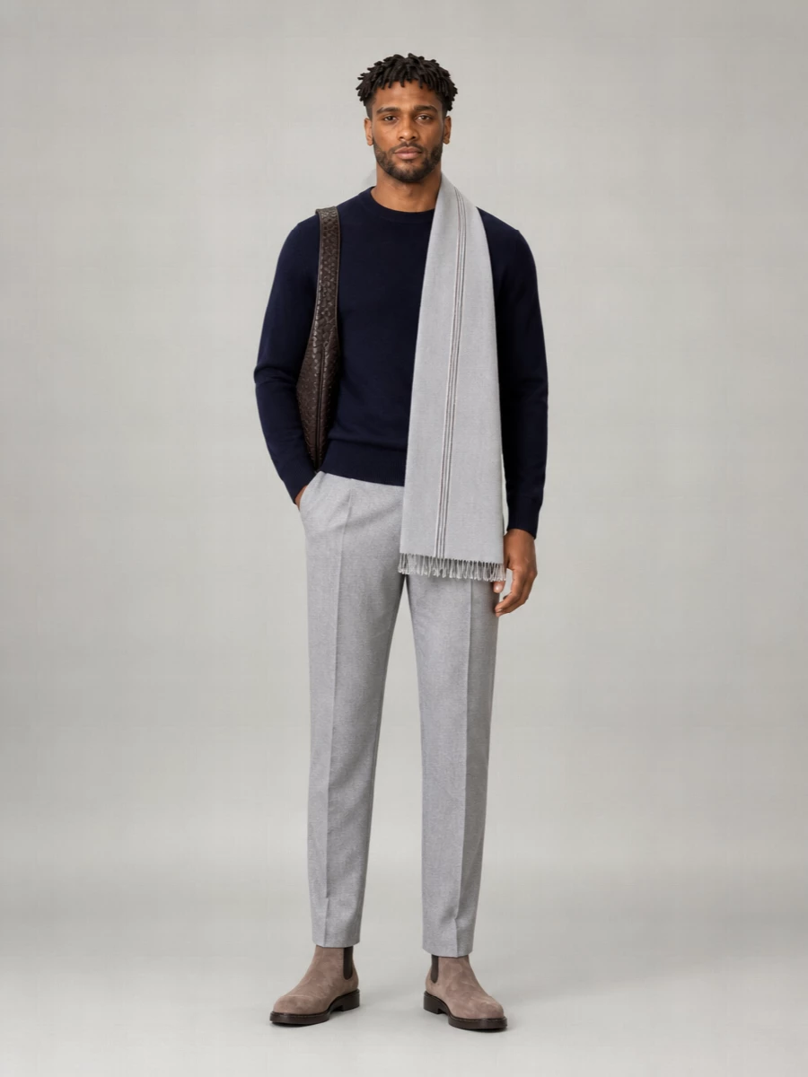 Brunello Cucinelli Cashmere Ribbed-Trim Crew-Neck Jumper