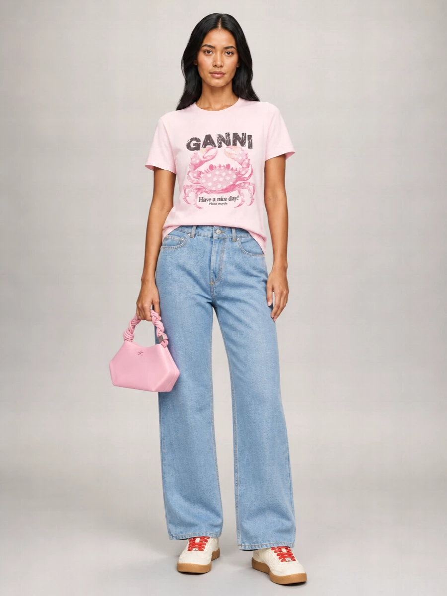 Ganni Canvas Low-Top Sneakers