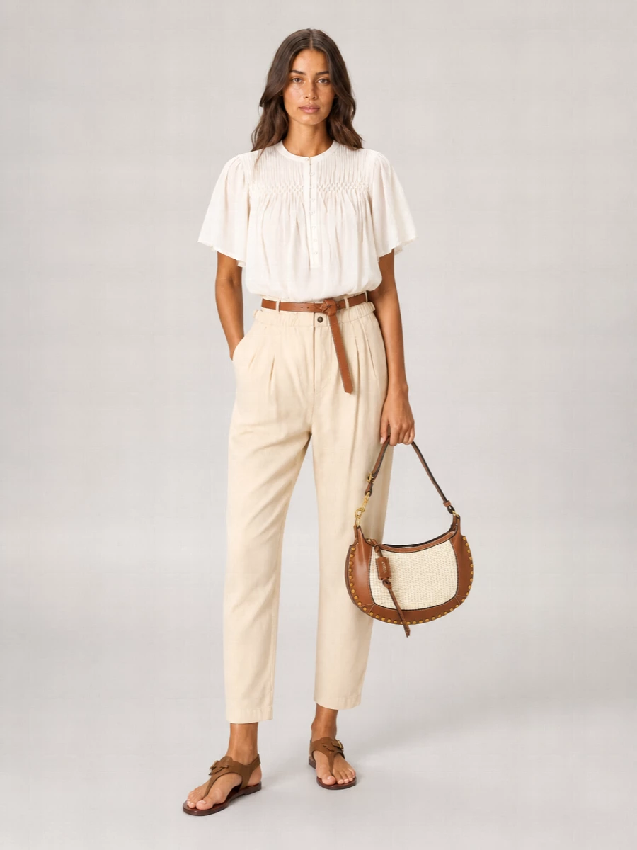 Isabel Marant Etoile Loose-Fit Straight-Leg Trousers