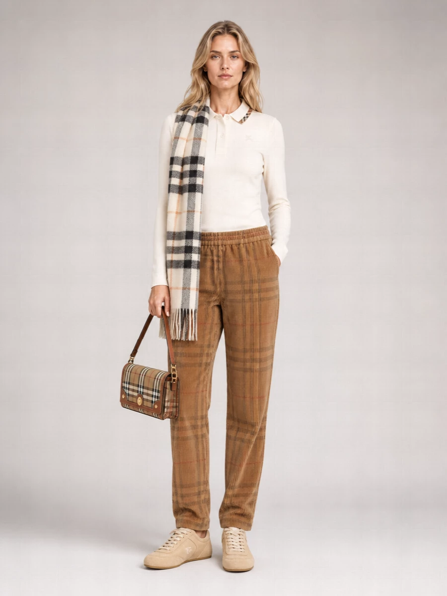 Burberry Cotton Piqué Long-Sleeve Polo Shirt