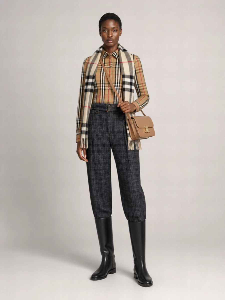 Burberry Checked Cotton Slim-Fit Shirt
