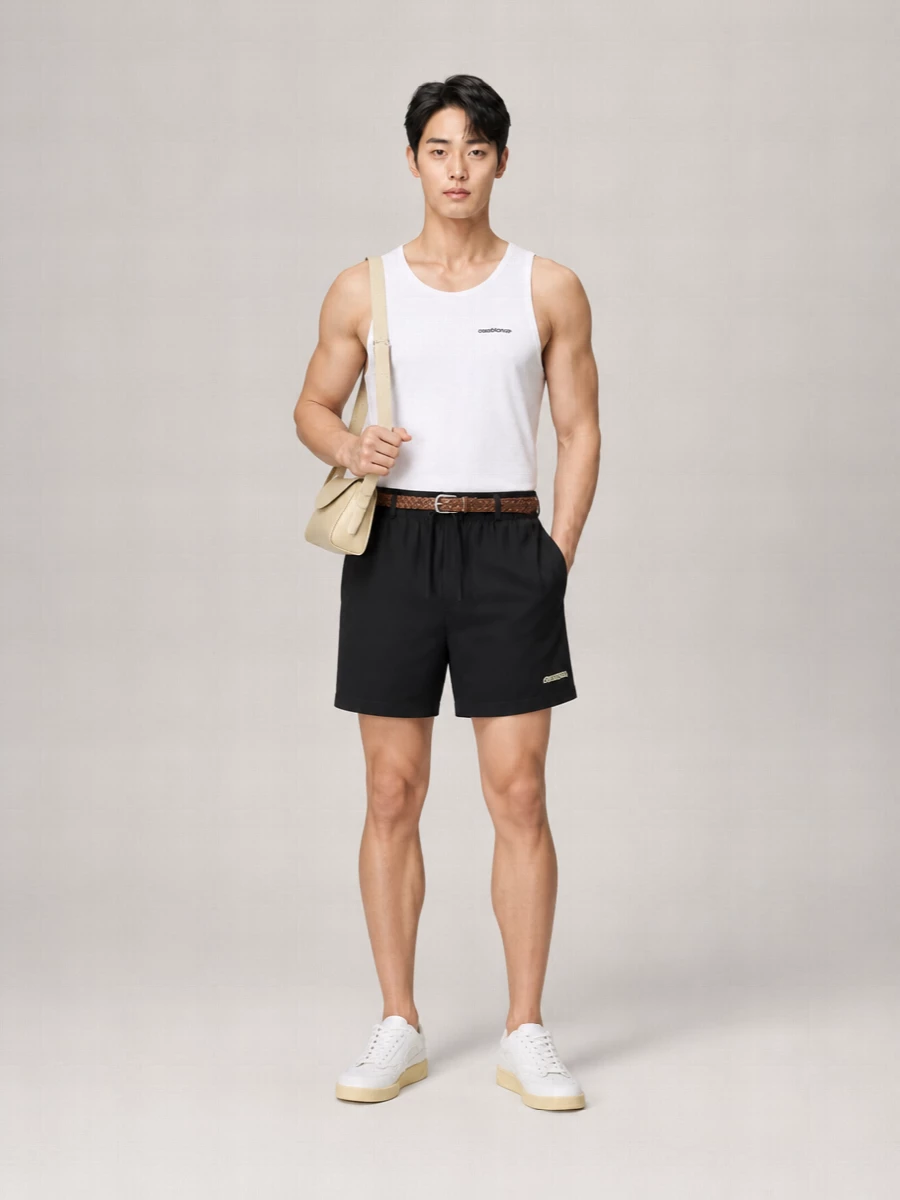 Casablanca Ribbed Sleeveless Tank Top