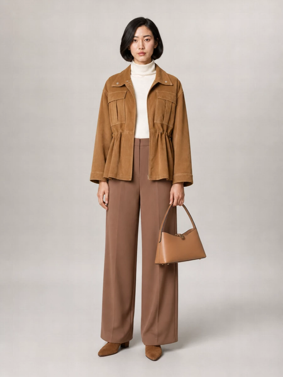 Róhe Suede Single-Breasted Coat