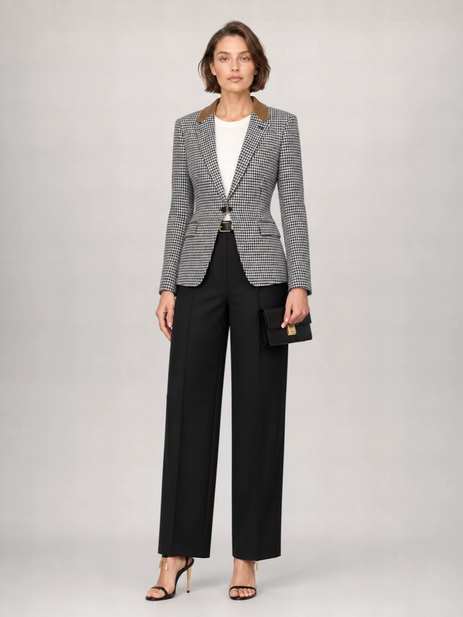 Tom Ford Cashmere Houndstooth Single Breasted Jacket