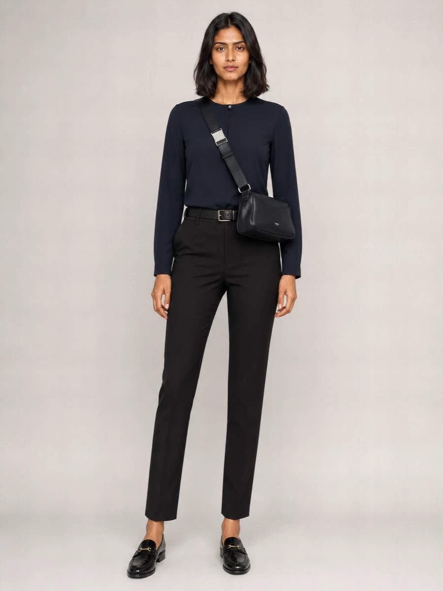 S Max Mara Virgin Wool High-Rise Flared Tailored Trousers