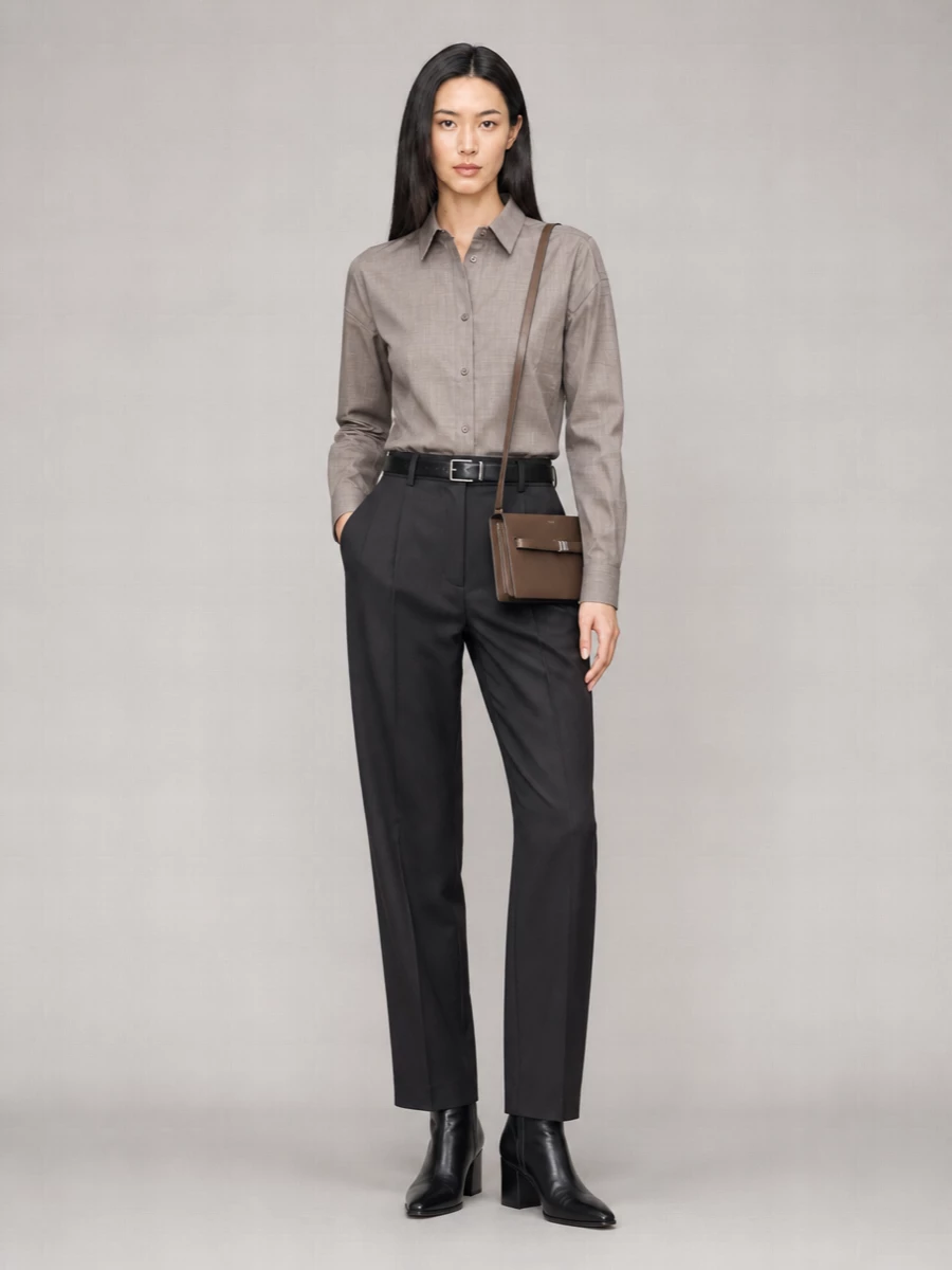 The Frankie Shop wool long-sleeve shirt