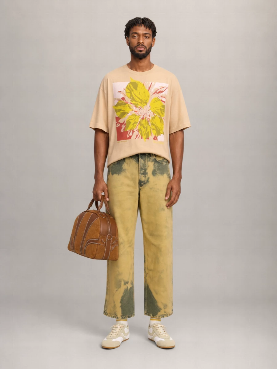 Dries Van Noten Printed Wide-Leg Trousers