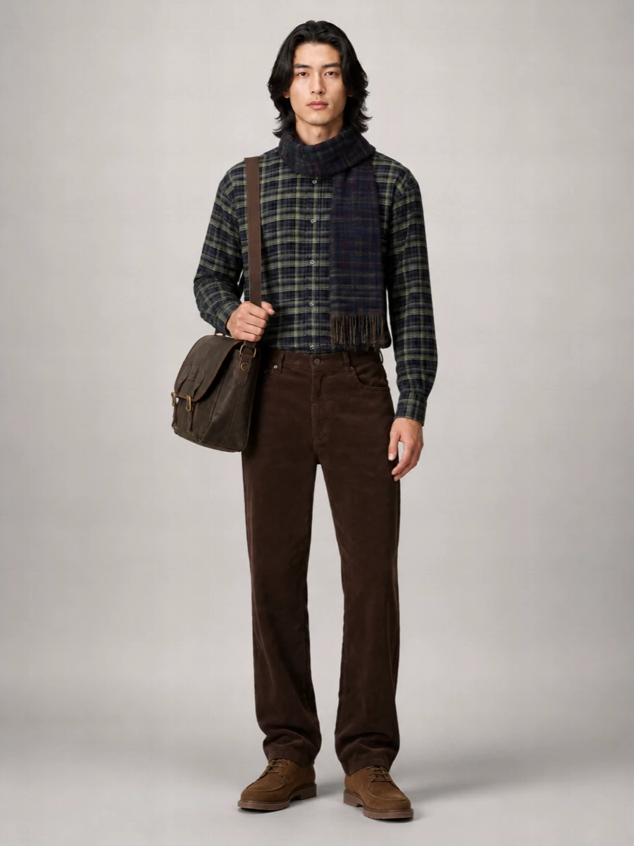 Paul Smith Checked Brushed Lambswool Scarf