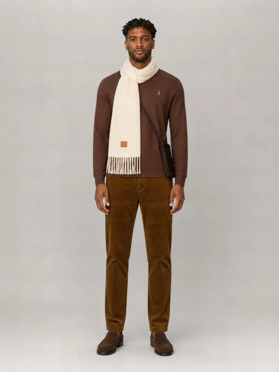 Polo Ralph Lauren Cotton Ribbed Crew-Neck Long-Sleeve Slim-Fit T-Shirt