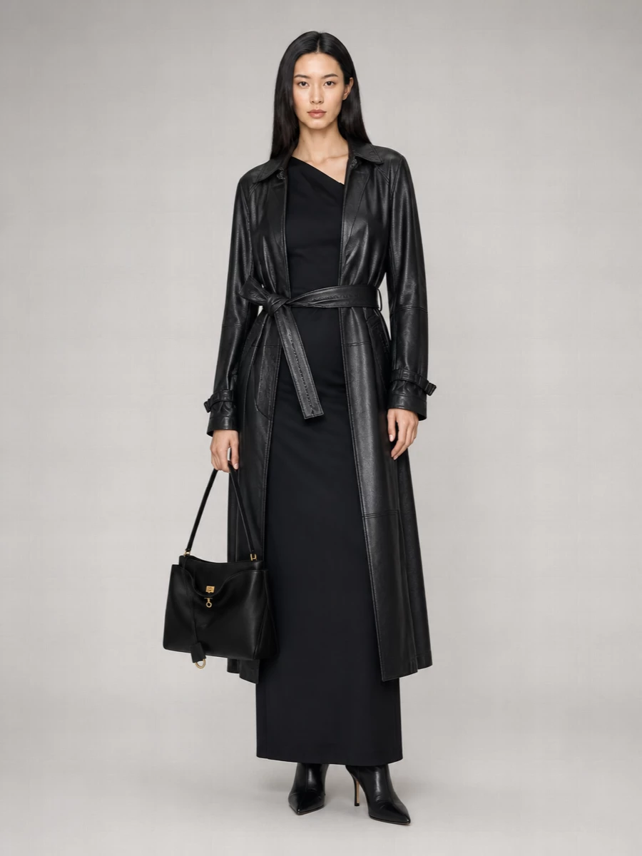 Max Mara Leather Trench Coat