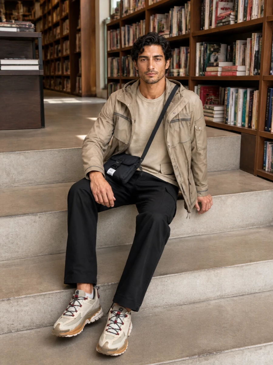 Ten c utility jacket black cargo pants outfit