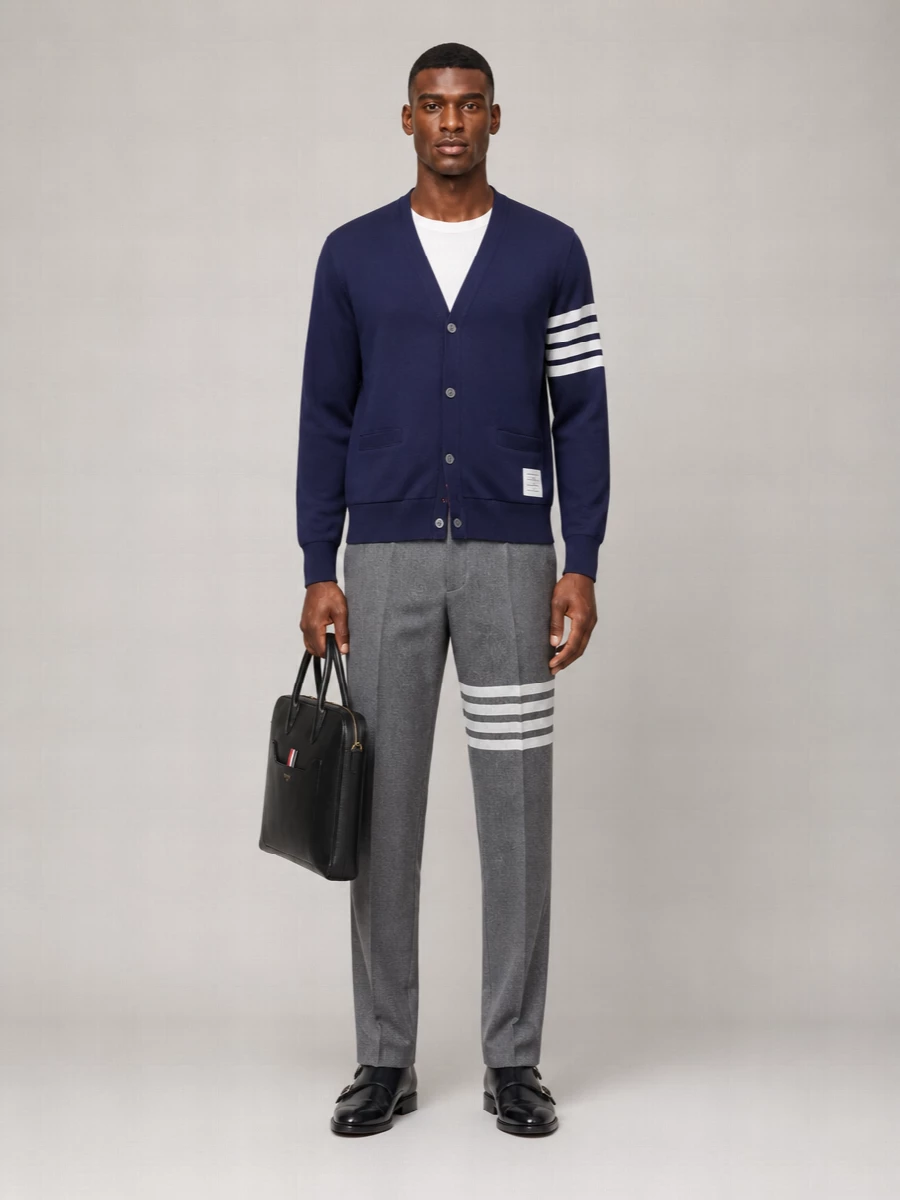 Thom Browne Calf Leather Cap Toe Double Monkstrap Shoes