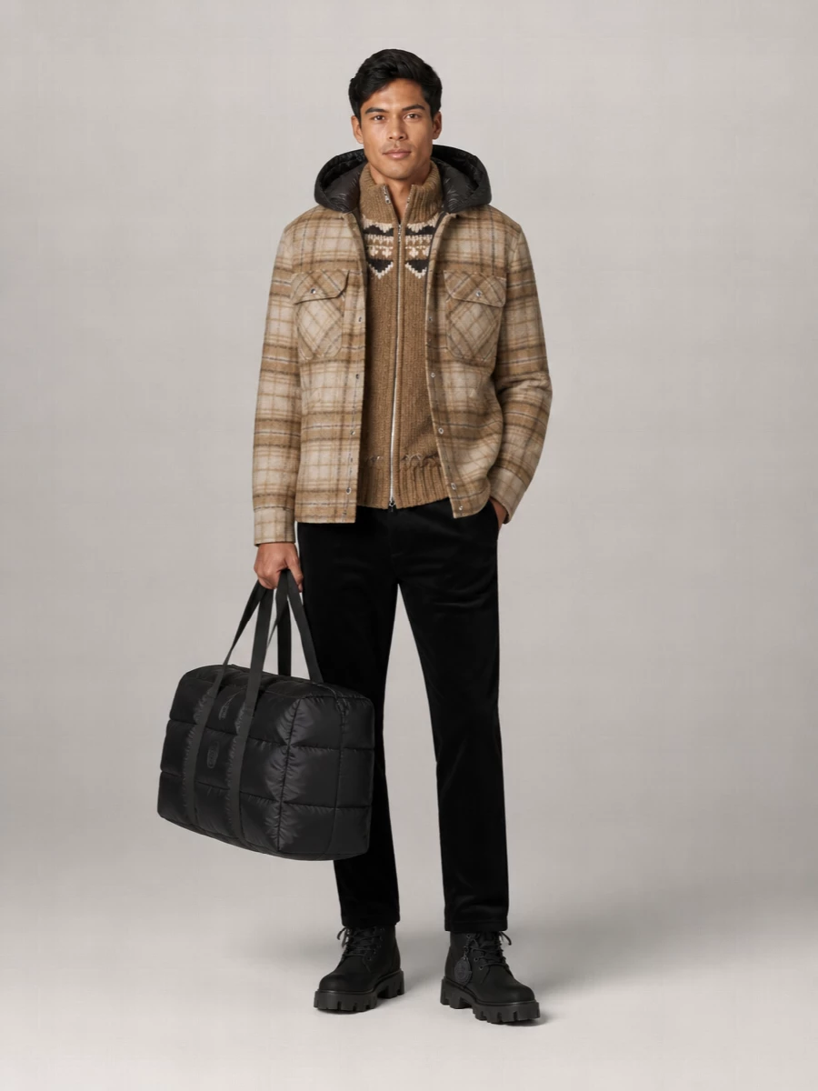 Moncler Down Checked Shirt Jacket