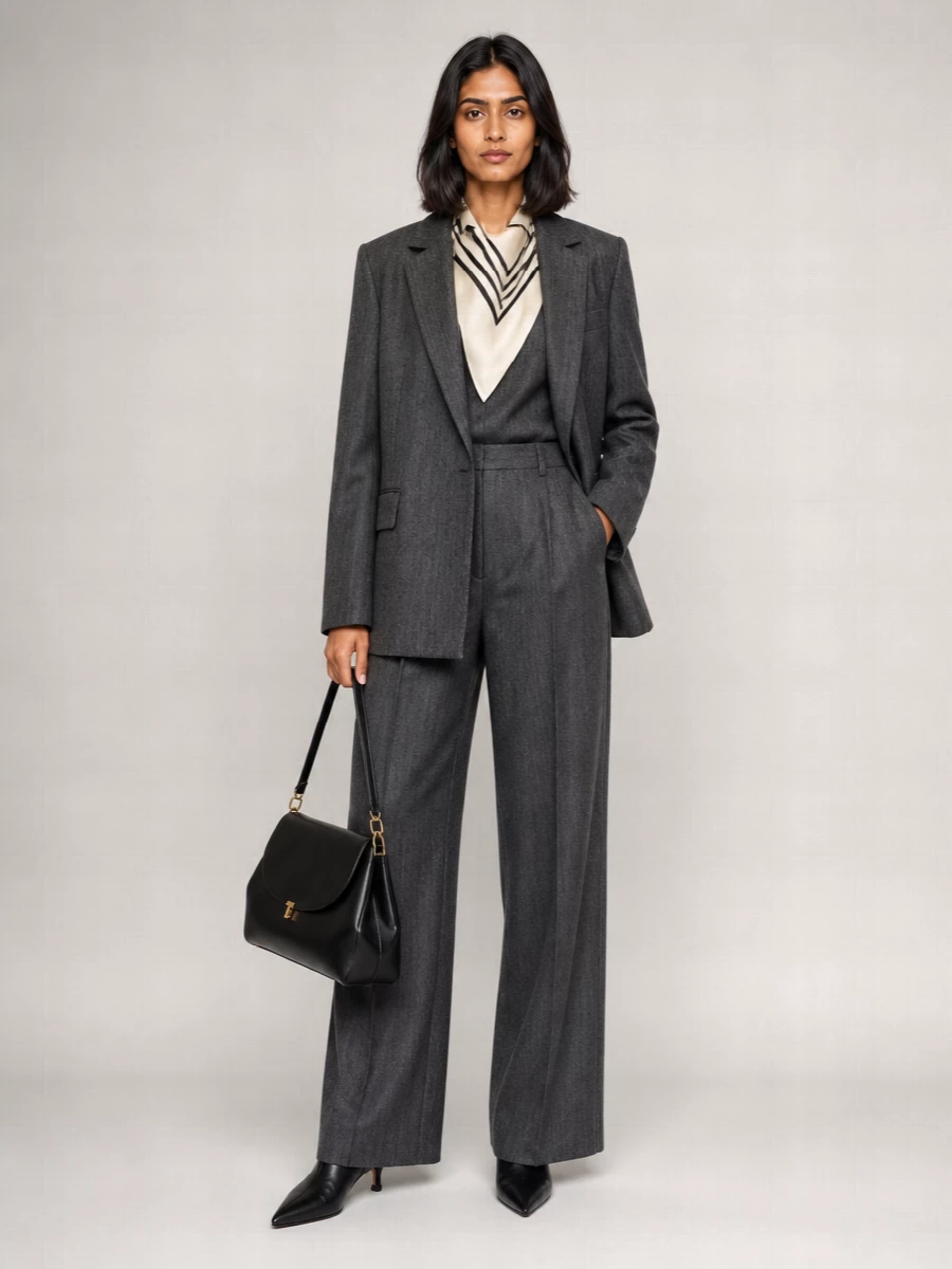 Totême wool oversized herringbone blazer