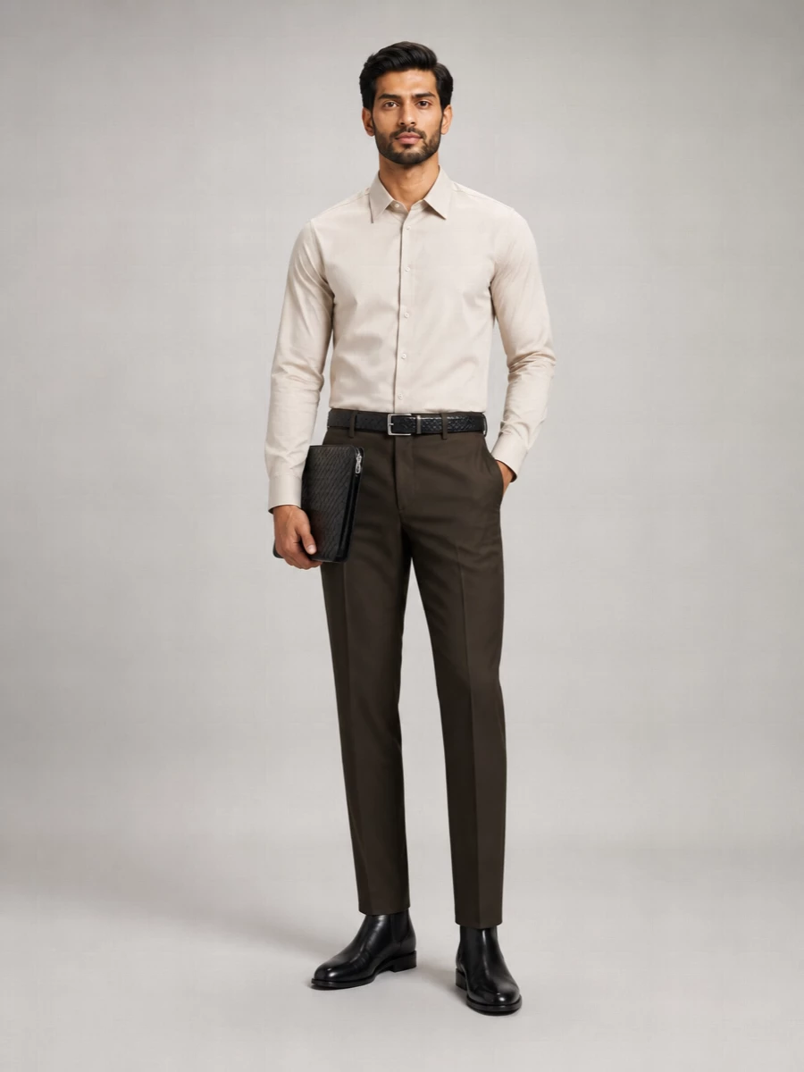 Fendi Wool Straight-Leg Trousers