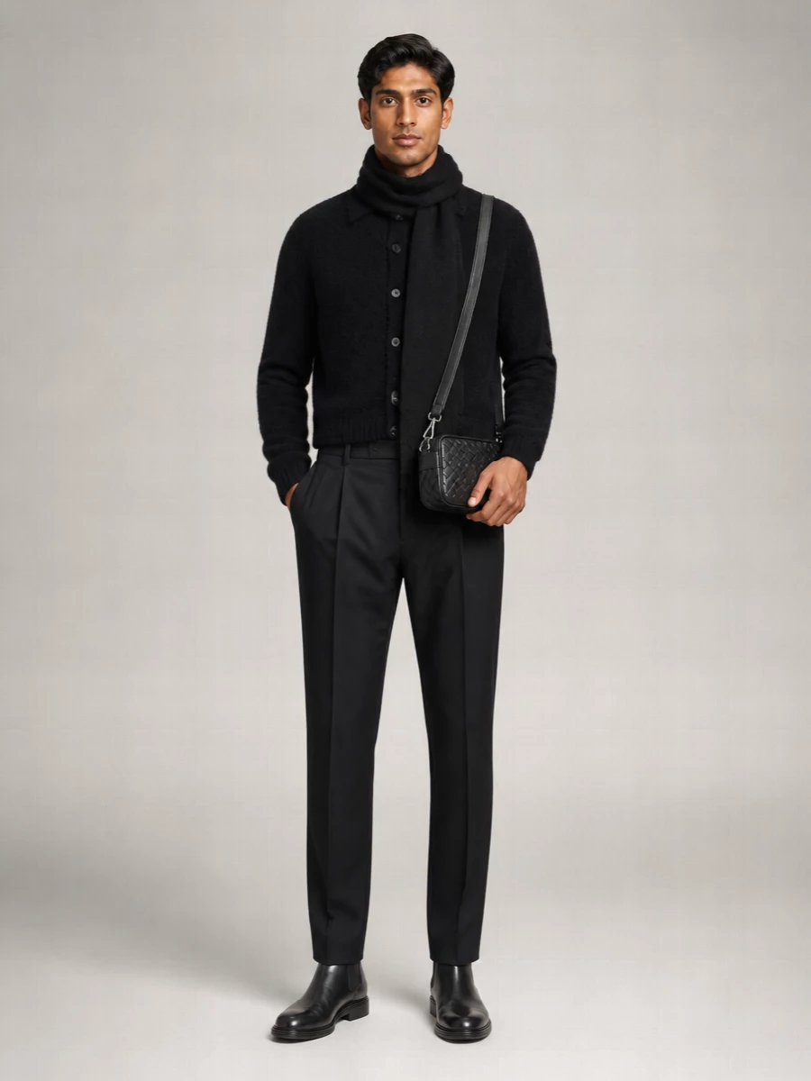 Dries Van Noten Alpaca Wool Brushed Boxy Cardigan