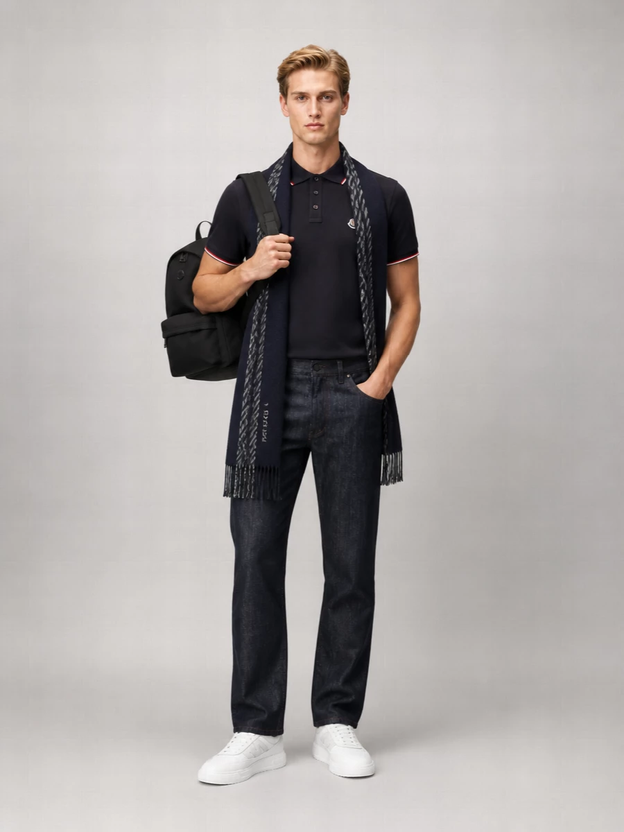 Moncler Cotton Piqué Slim-Fit Short-Sleeve Polo Shirt