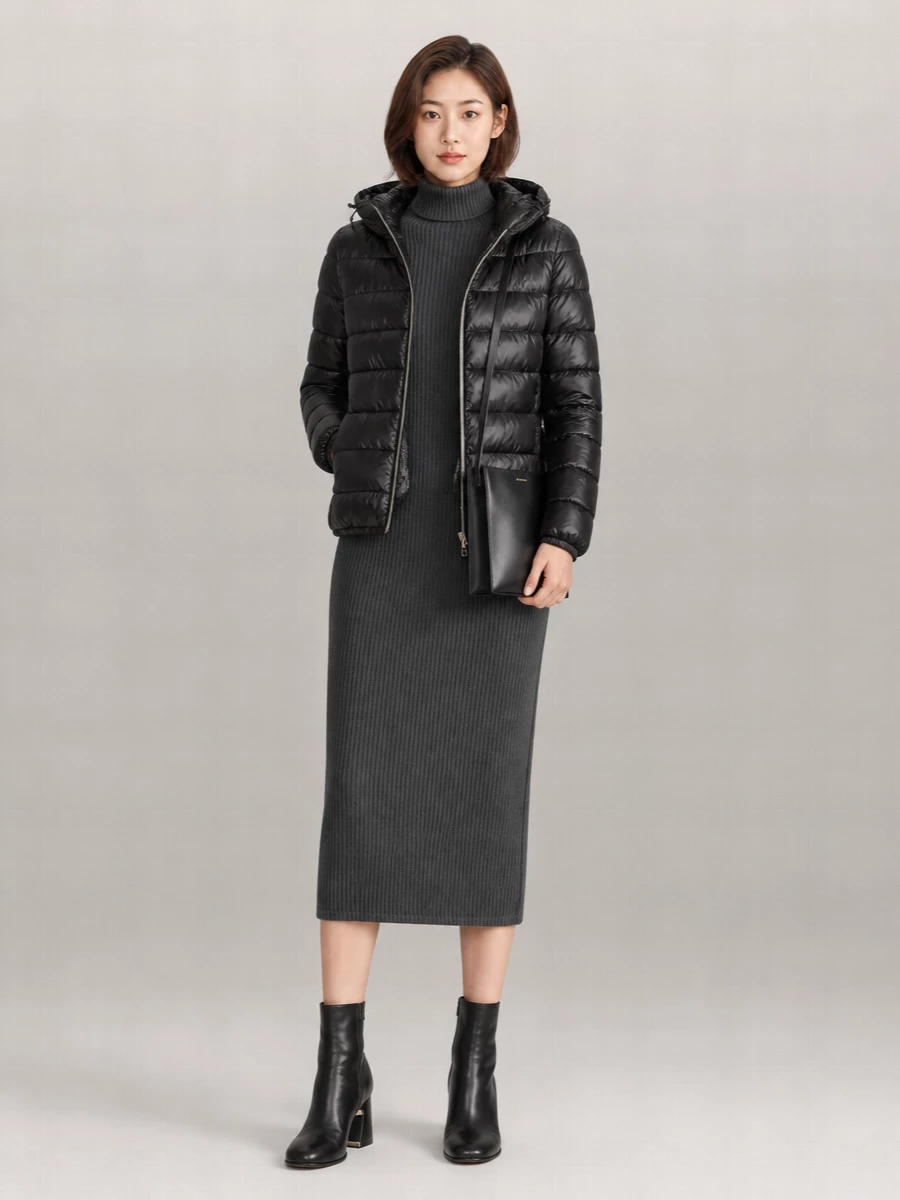Herno Lightweight Water-Repellent Hooded Puffer Jacket