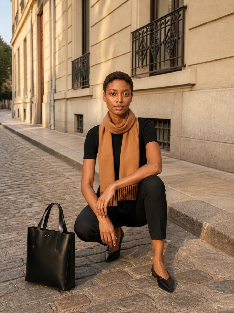 Max mara black knit tailored trousers flats