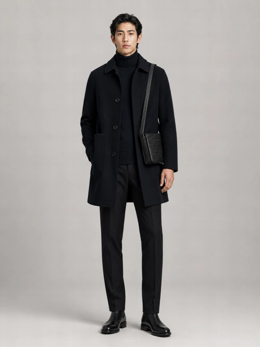 Etro Wool Blend Single-Breasted Reversible Coat