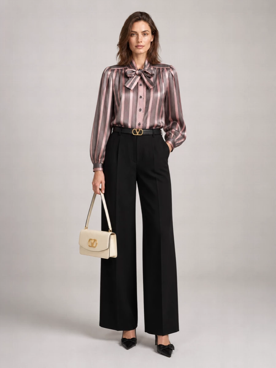 Valentino Striped Silk Shirt