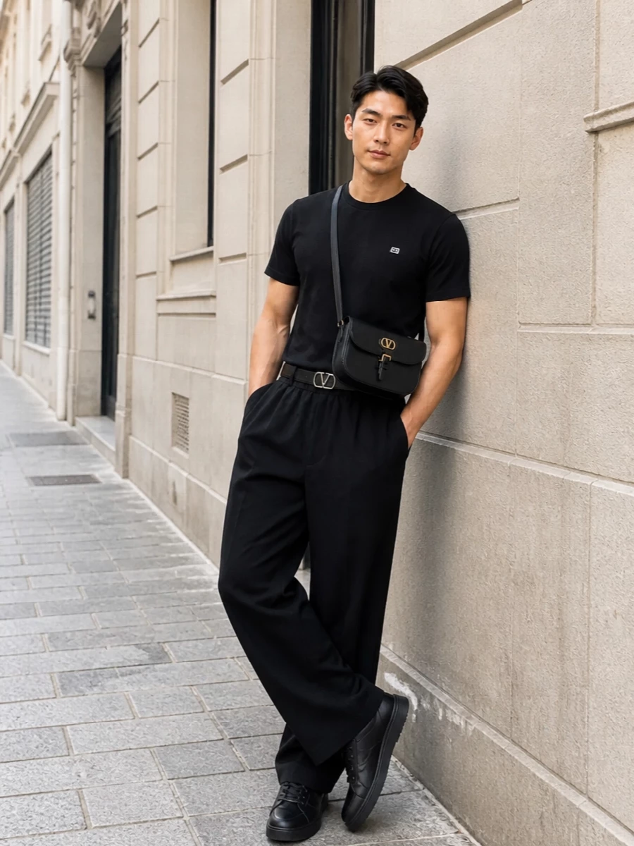 Valentino wide leg trousers quiet luxury outfit