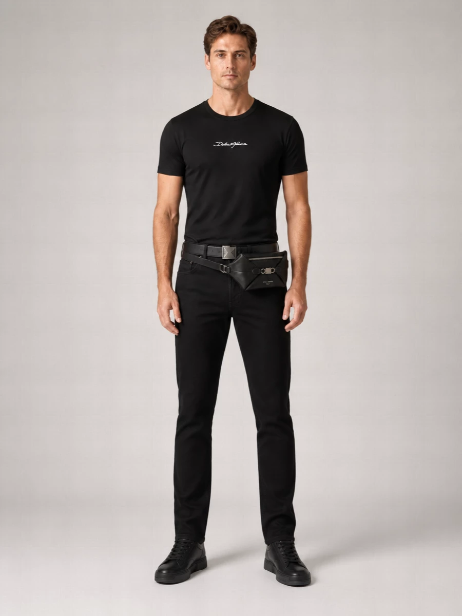 Dolce&Gabbana Cotton Logo-Embroidered Short-Sleeve T-Shirt