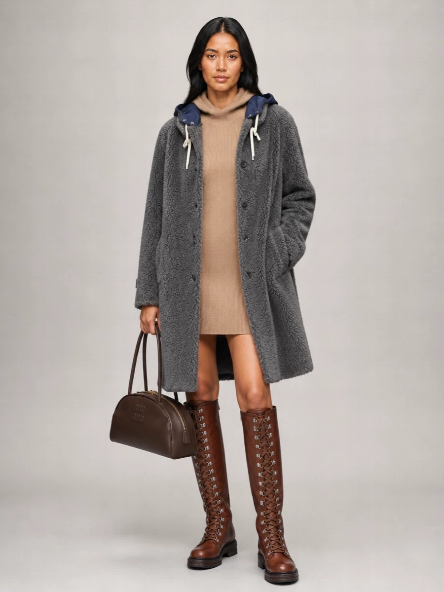 Miu Miu Leather Lace-Up High Boots