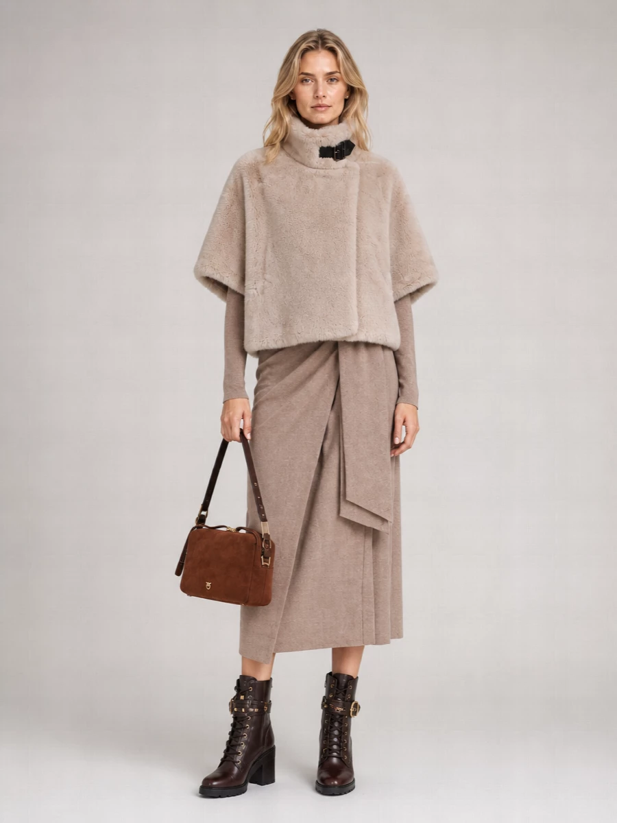Pinko Faux Fur Short Sleeve Jacket