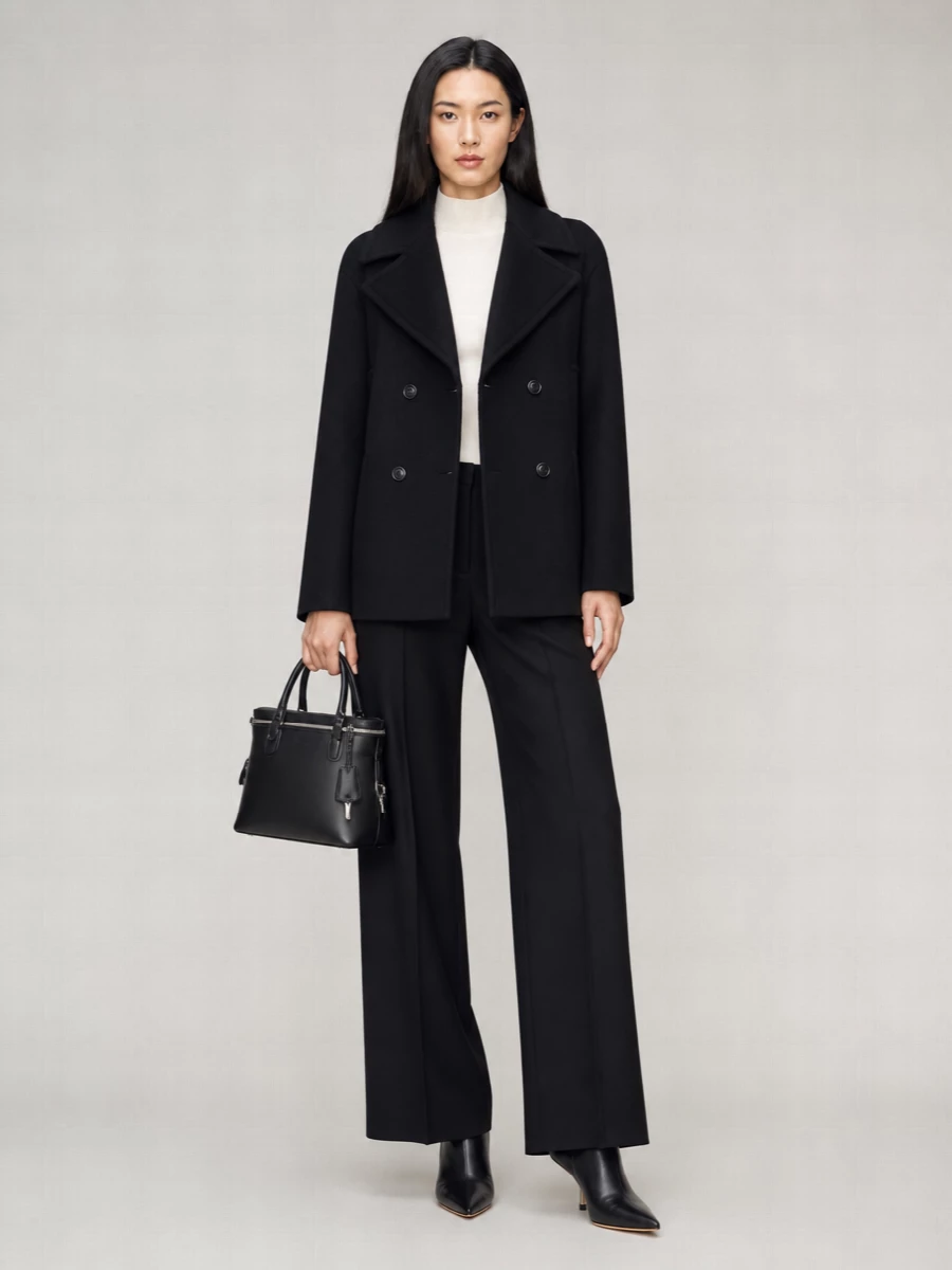 S Max Mara Virgin Wool Double-Breasted Jacket