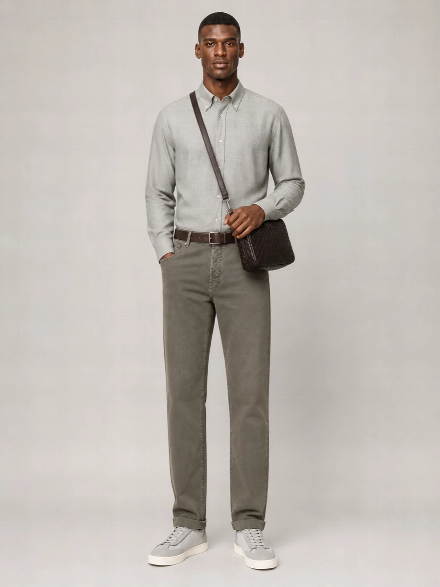Brunello Cucinelli Leather And Suede Sneakers
