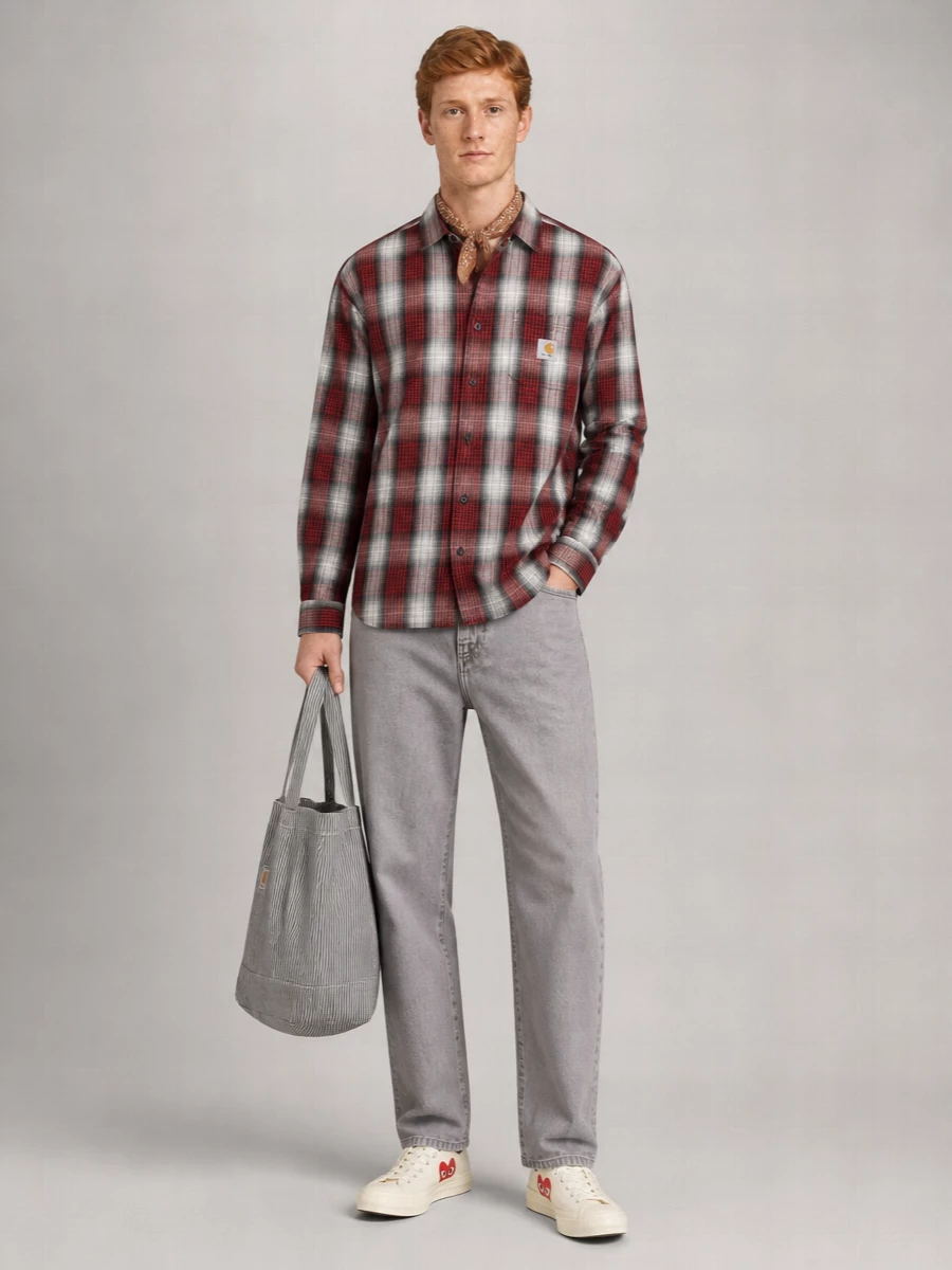 Carhartt Wip Checked Acrylic Long-Sleeve Shirt