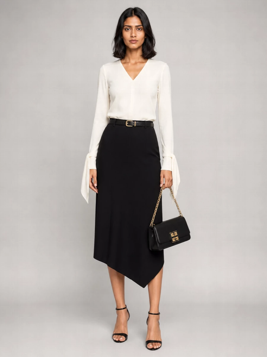 Givenchy Asymmetric Draped Skirt