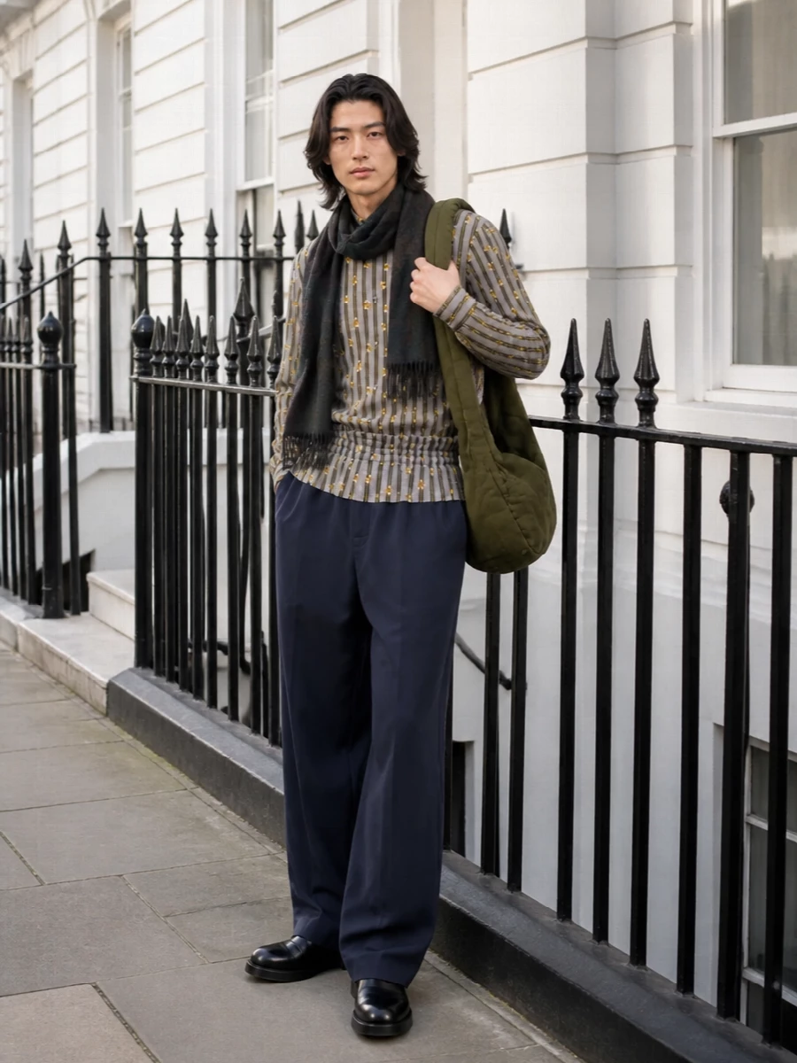 Dries van noten floral shirt wide leg trouser