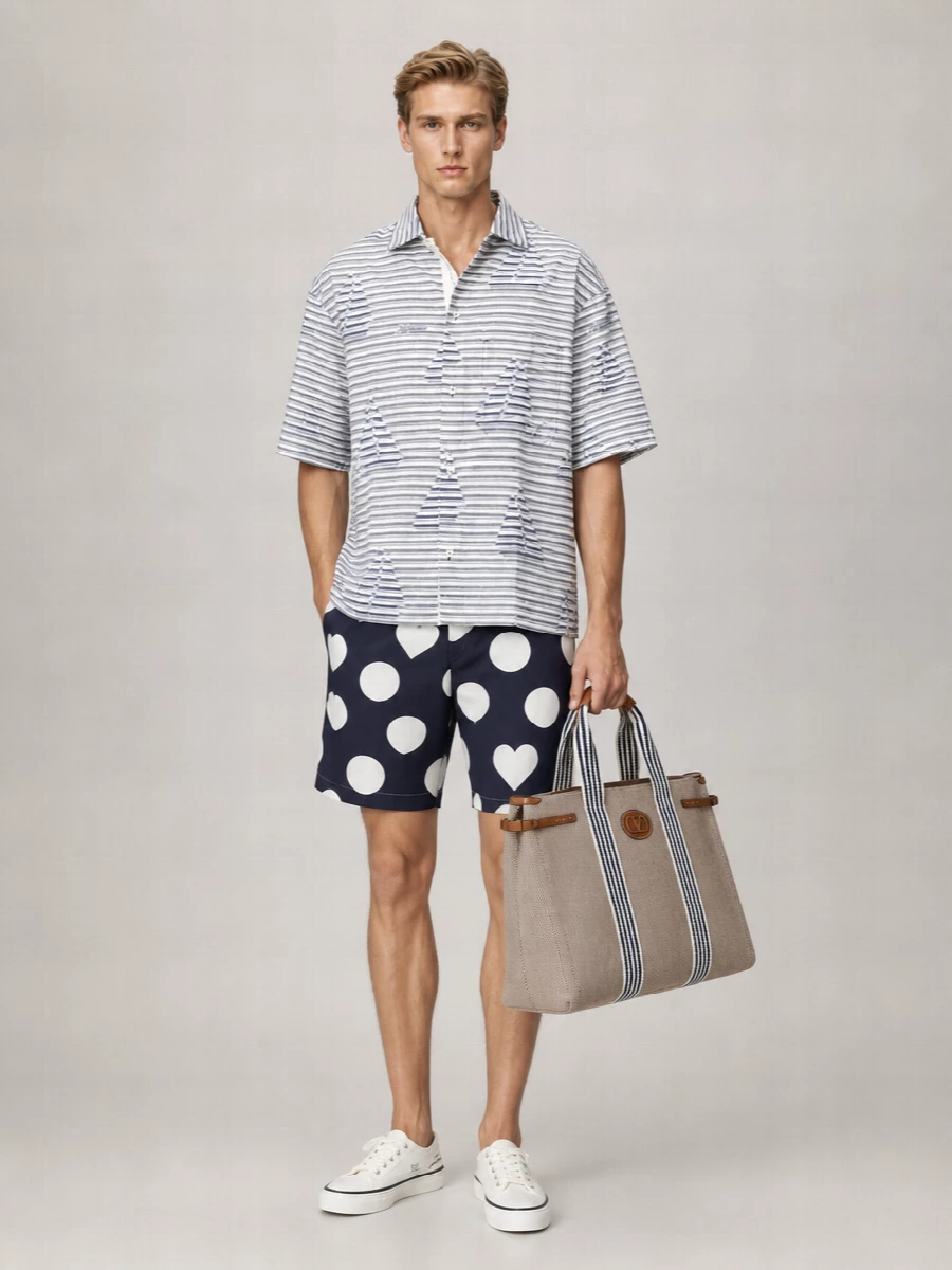 Jacquemus Cotton Printed Bermuda Shorts