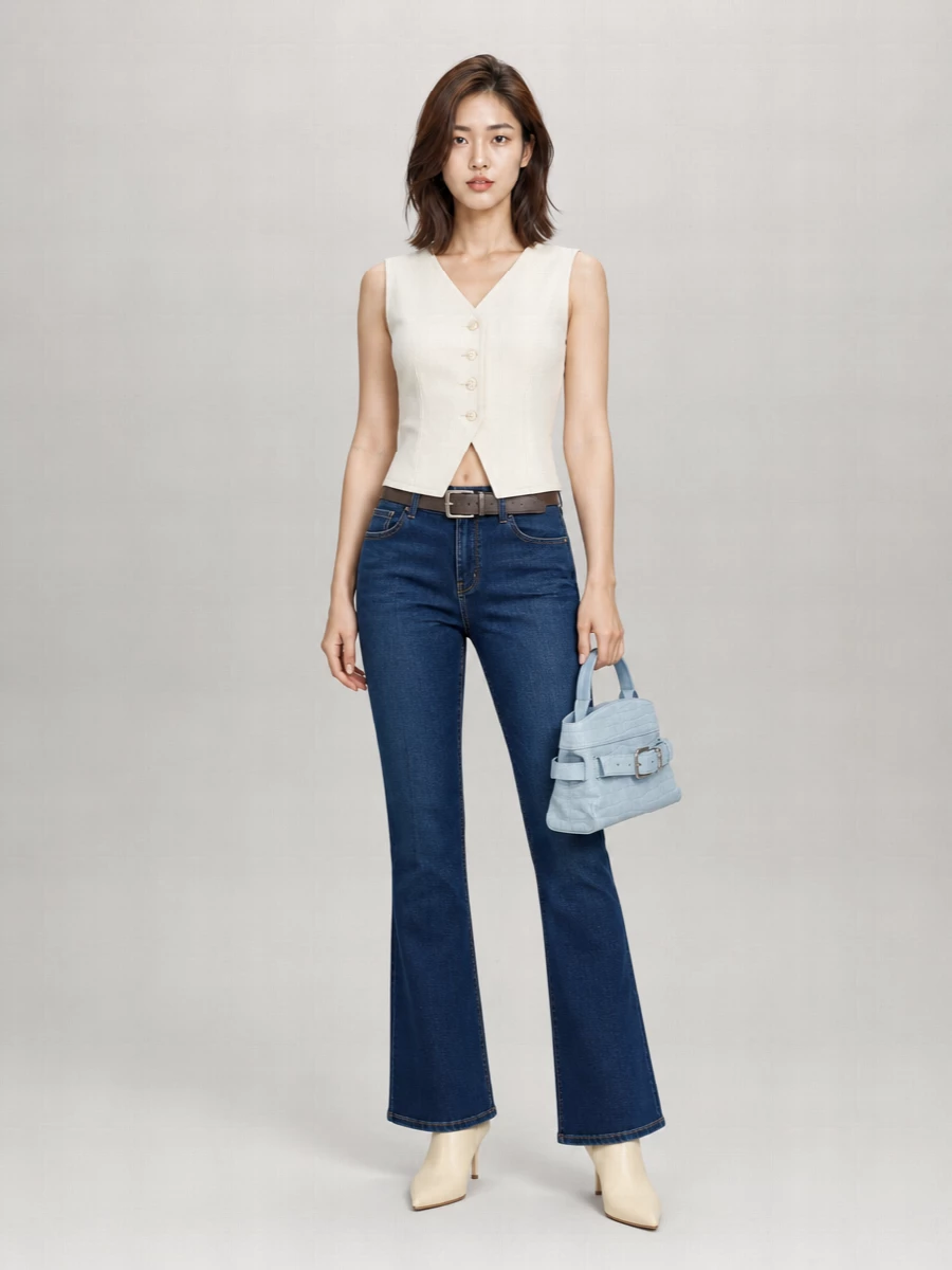 7 For All Mankind Denim Flared Trousers