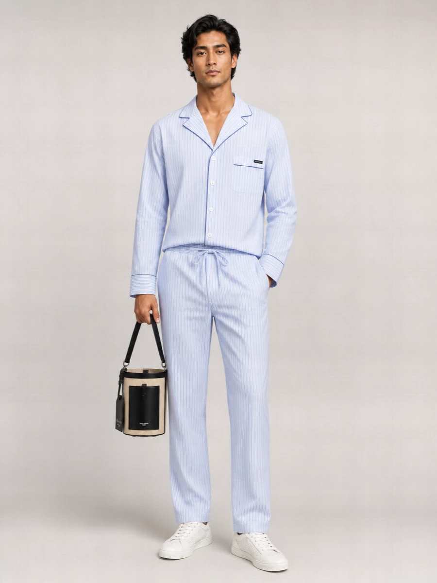 Dolce&Gabbana Embroidered Poplin Pyjama Trousers