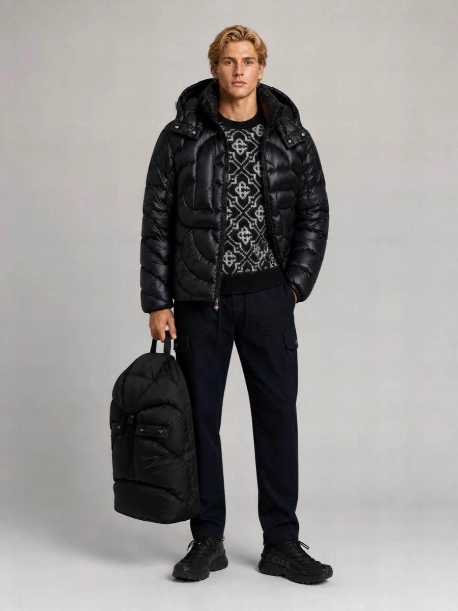 Casablanca Down Quilted Hooded Puffer Jacket