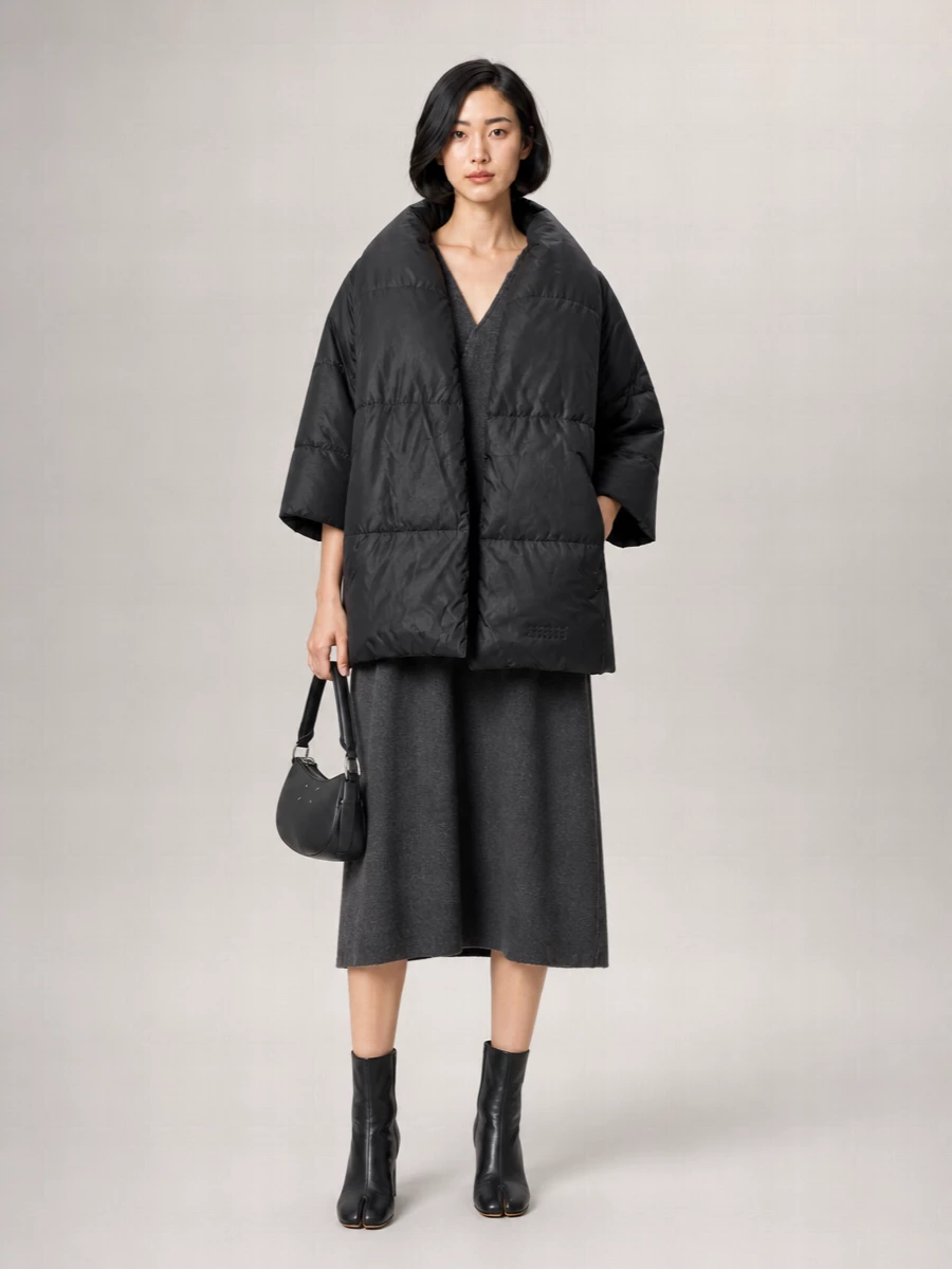 Mm6 Maison Margiela Down Quilted Long Puffer Jacket