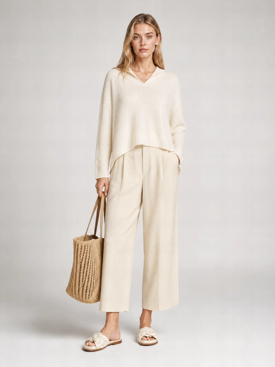 Alanui Cashmere Silk Polo Sweater
