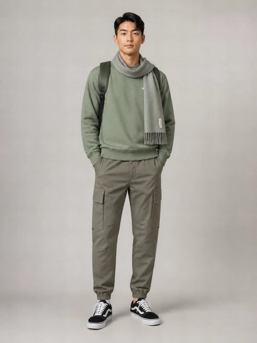 Vans Cotton Regular-Fit Crew-Neck Sweatshirt