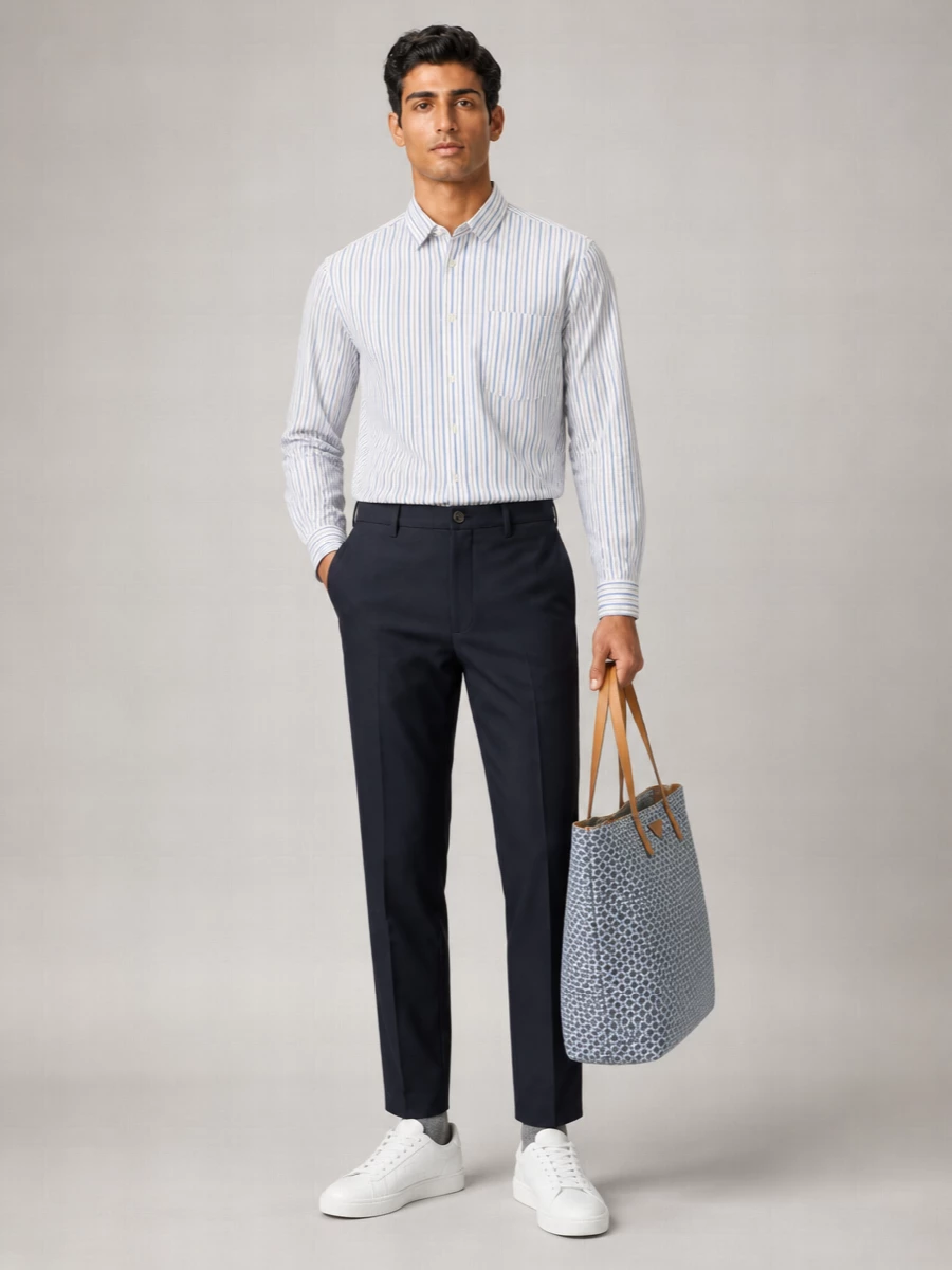 Comme Des Garçons Striped Cotton Shirt