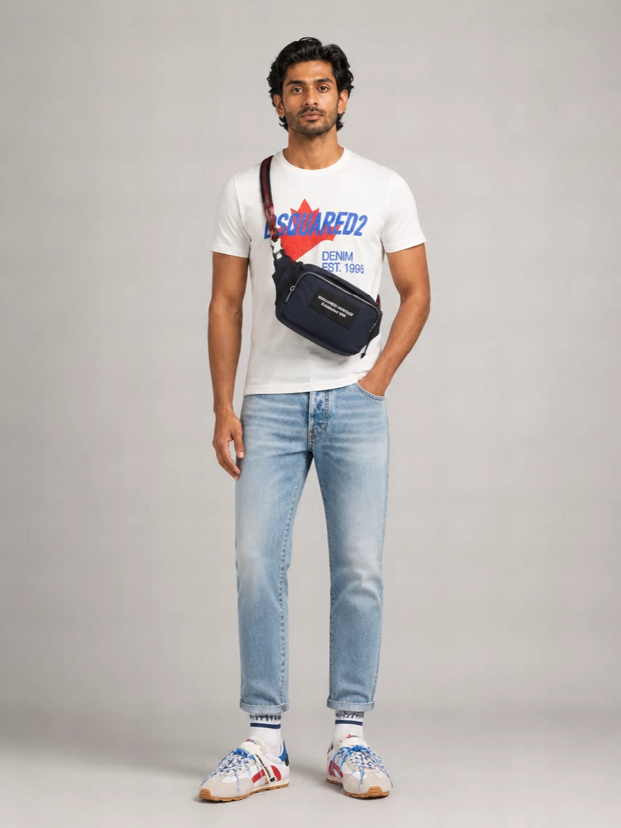 Dsquared2 Cotton Logo Print Short Sleeve T-Shirt