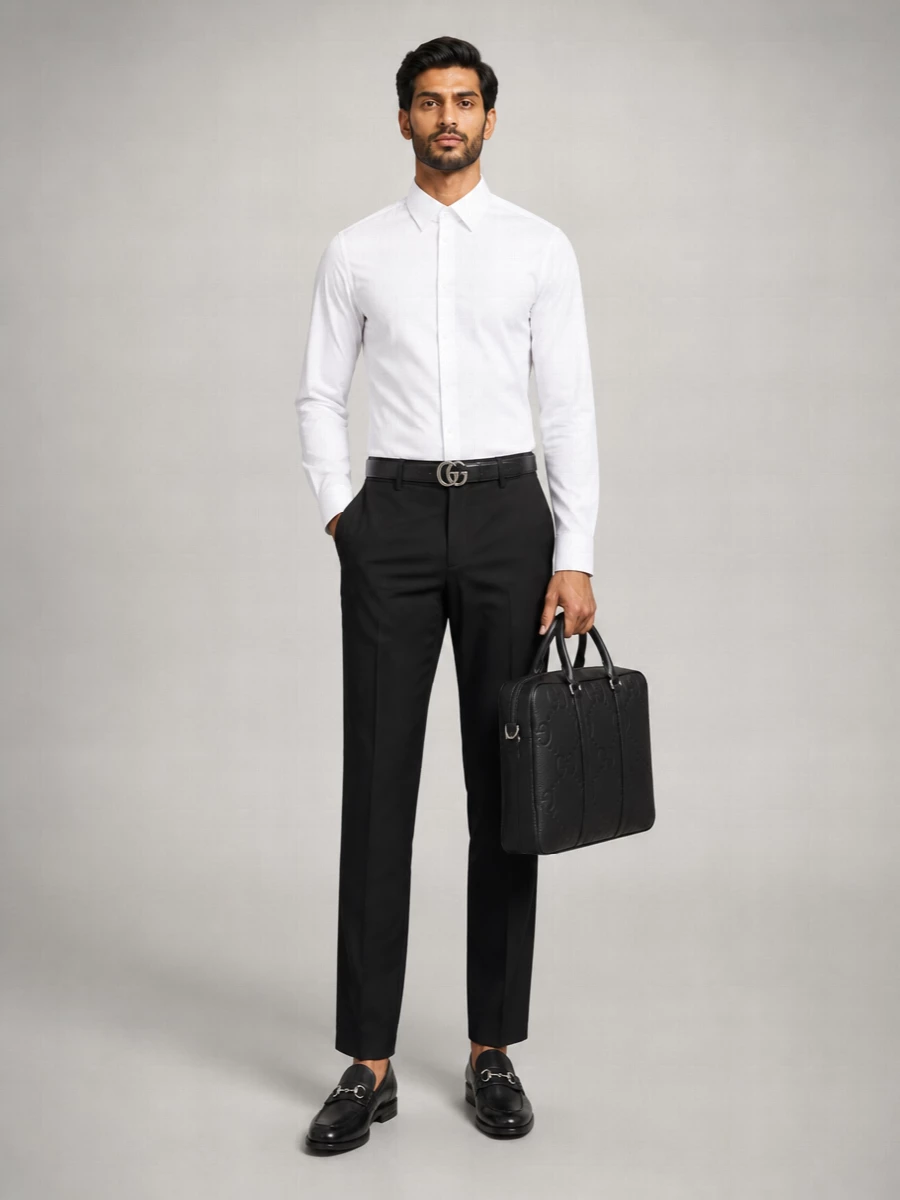 Gucci Wool Straight-Leg Trousers
