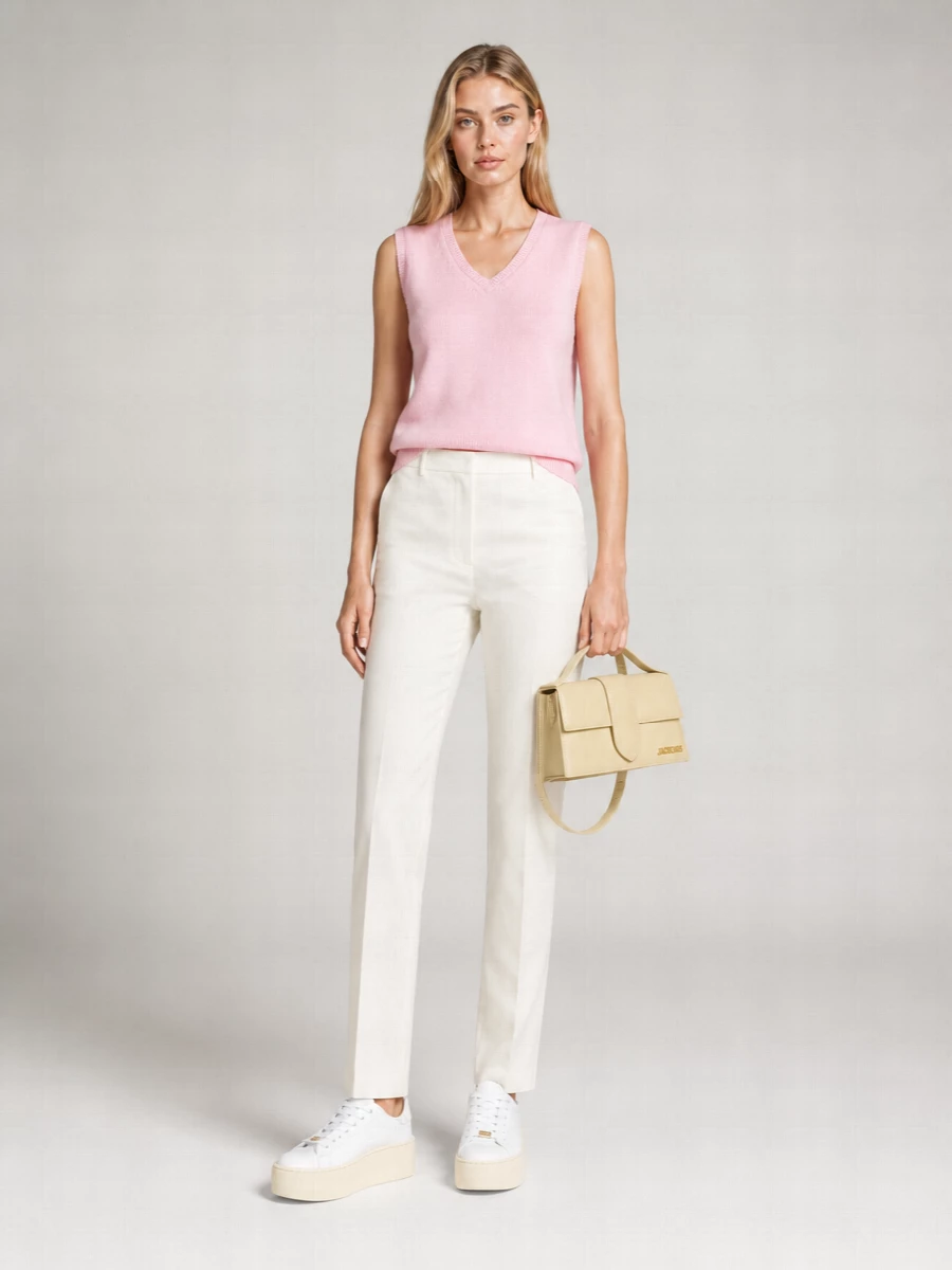 Sportmax Ribbed Sleeveless V-Neck Vest